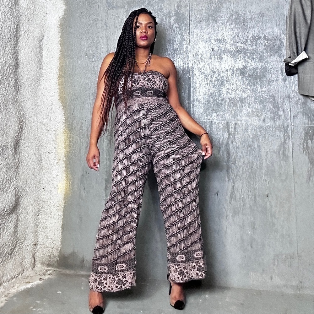 Printed Rayon Romper, M